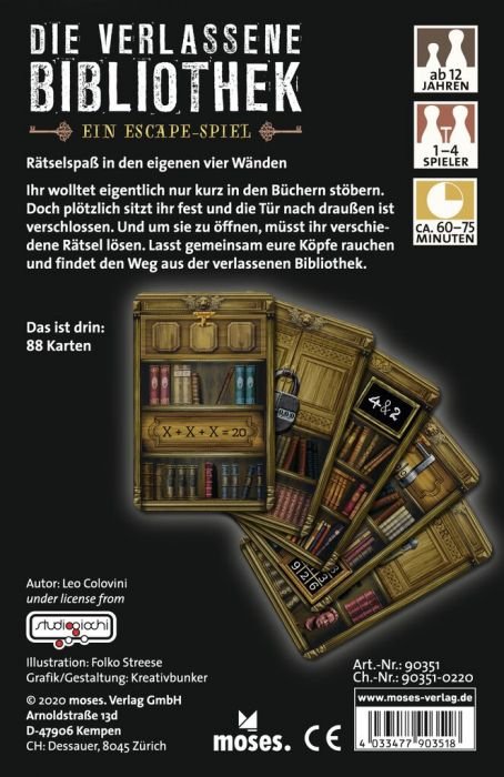 Escape-Spiel Kartenset mit 18 Rätseln für Kinder ab 10 Jahren