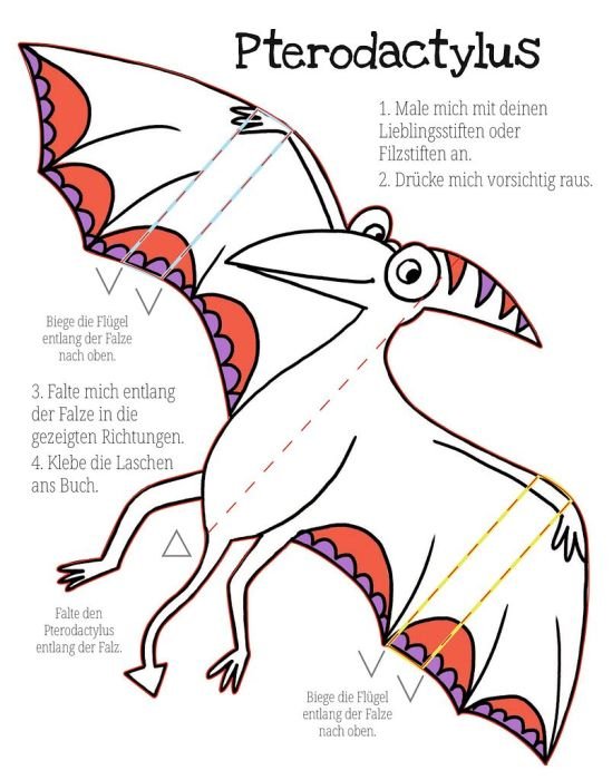 Pop-Up-Buch Dinos zum Ausschneiden und Einkleben
