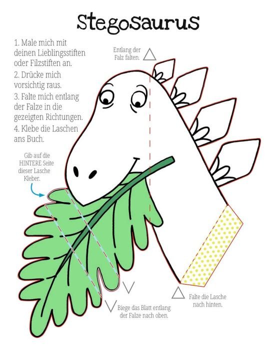 Kreatives Dino-Bastelbuch mit acht Pop-Up-Motiven
