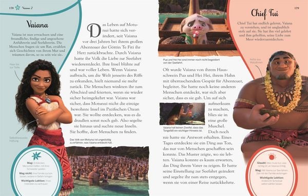 Steckbriefseite zu Vaiana und Raya – Disney Märchenwelt
