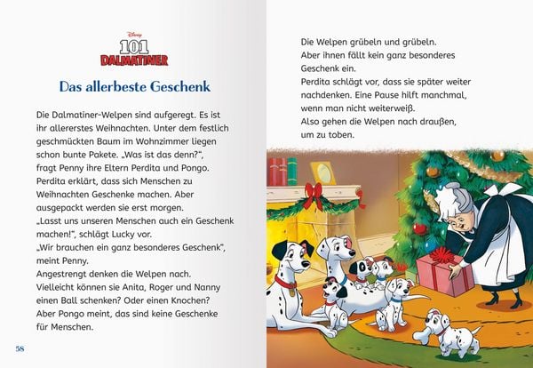 Lesebuch für Kinder ab 7 Jahren mit Disney Figuren und Wintergeschichten