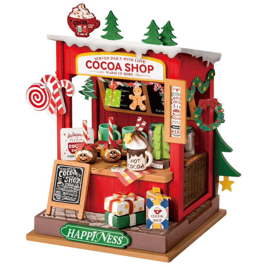 Cocoa Shop DS042 Miniatur Schokoladenstand DIY im Winterstil
