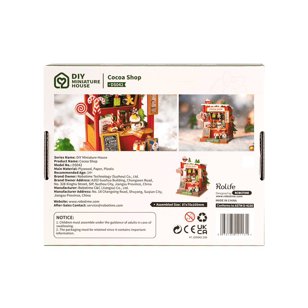 Miniatur Schokoladenstand DS042 mit LED-freien Steckelementen
