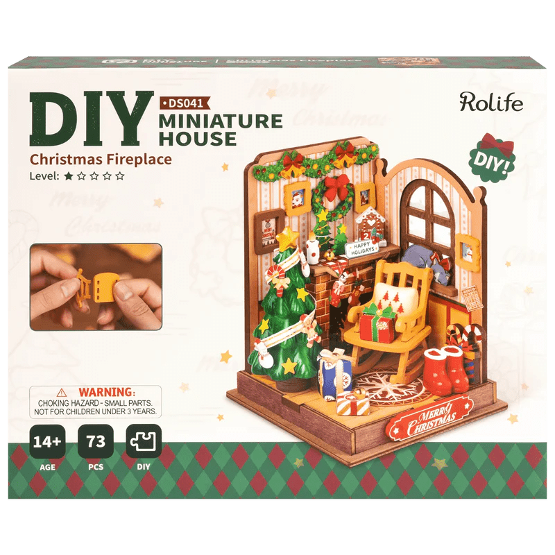 Rolife DS041 Weihnachts Kamin Miniaturszene zum Basteln
