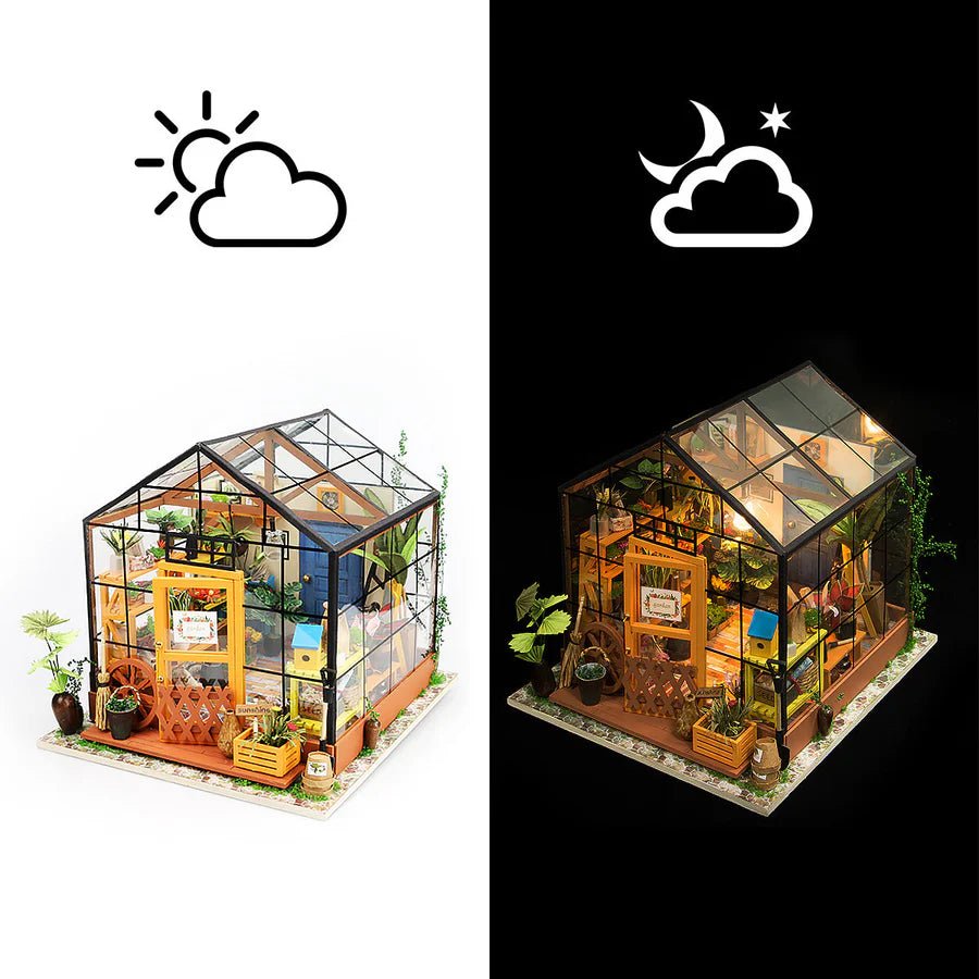 Miniatur Bastelset Cathy’s Flower House mit Moos und Fenster
