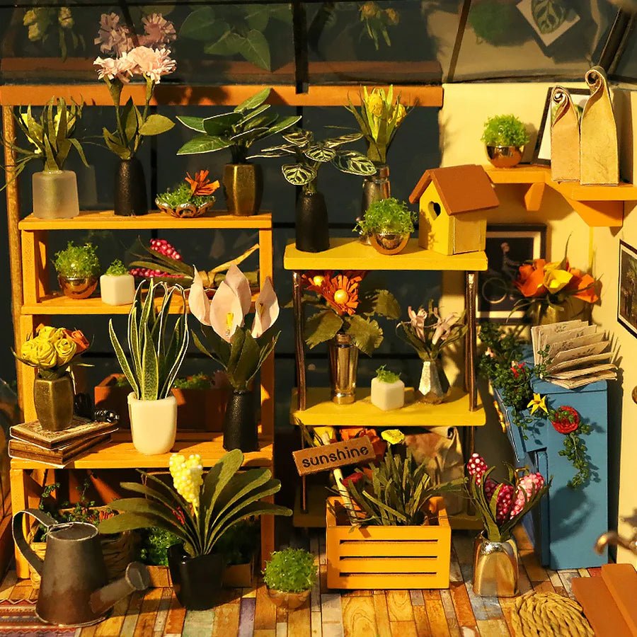 Rolife DG104 Miniaturblumenhaus Holzmodell mit Beleuchtung
