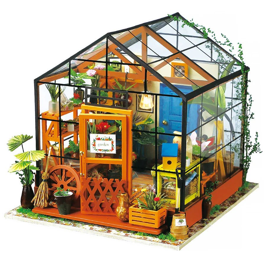 Cathy’s Flower House DG104 Miniaturhaus mit LED im 1‑18 Maßstab
