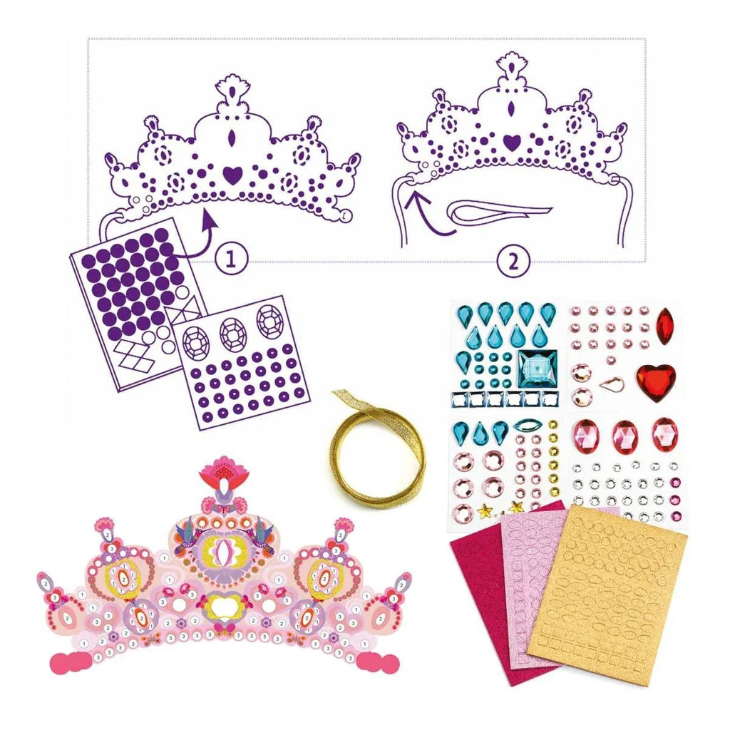 DIY: Mosaik - Diademe Prinzessin Bastelsets Djeco RATZEKATZ SPIELZEUGLAND