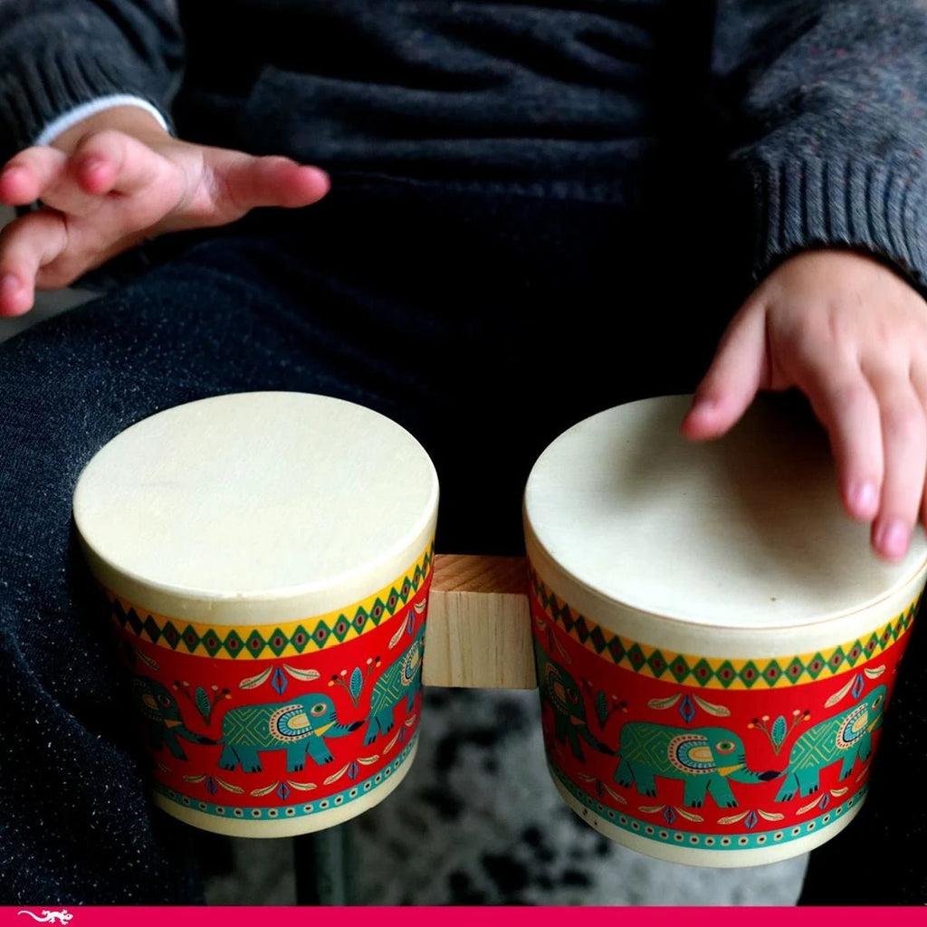 Djeco Holz Bongo – Musikinstrument für Kinder ab 3 Jahren
