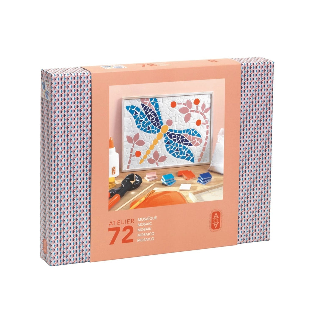 Djeco Atelier 72 Mosaik Libelle Set mit allen Materialien
