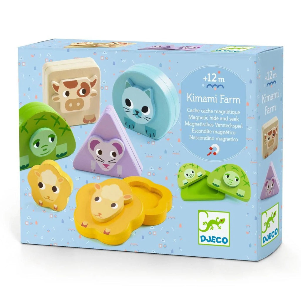 Djeco Baby Color Kimami Farm Magnetspiel aus Holz ab 12 Monaten
