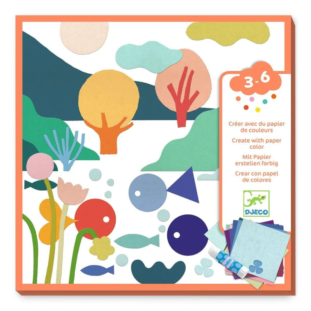 Djeco Bastelset Papier – Collage Kreativset ab 3 Jahren
