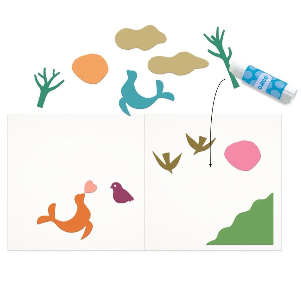 Bastelset Kinder – Djeco Papier Collage Kreativbox
