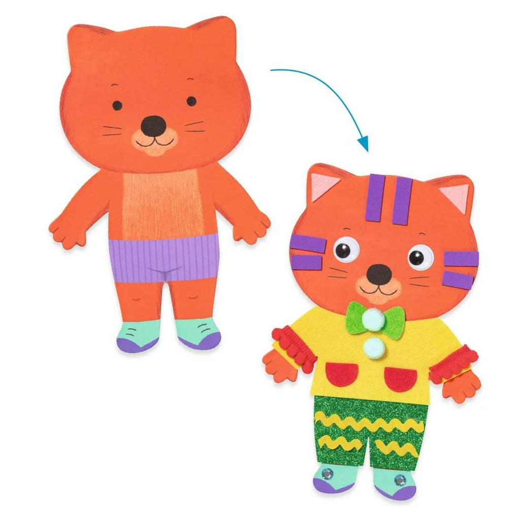 Djeco Bastelset Collage – Tiere mit Filz & Pailletten gestalten
