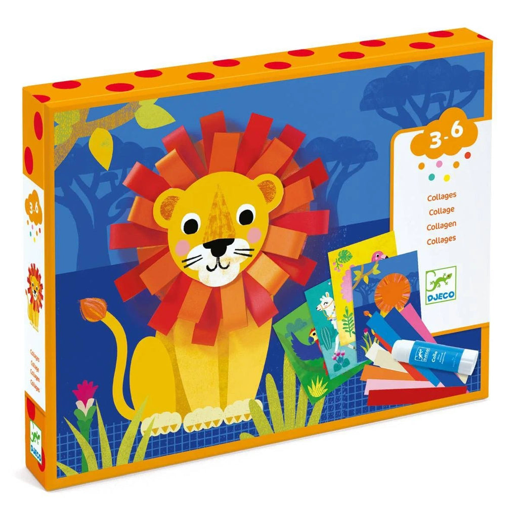 Djeco Collage-Set Schleifen – Bastelset für Kinder 3–6 Jahre
