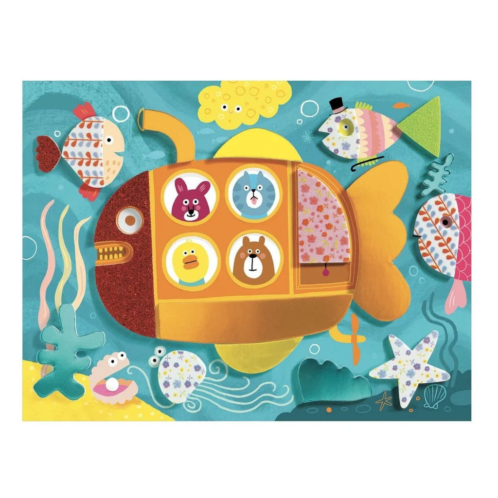 Moosgummi Collage-Set von Djeco mit bunten Formen
