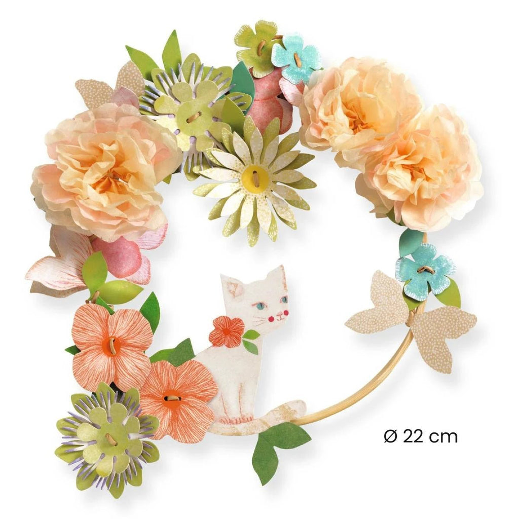 DIY-Blumenkranz Bastelset ab 7 Jahren mit Seidenblumen & Bambusring