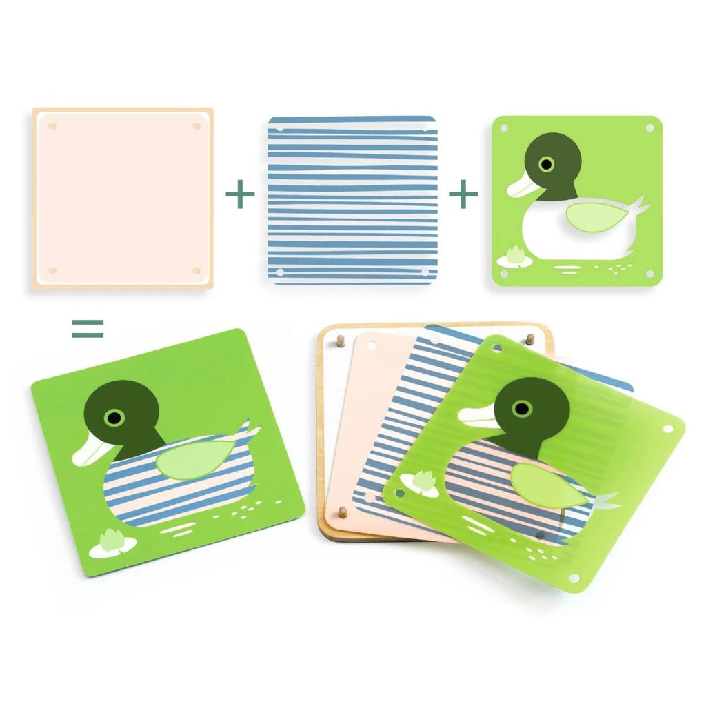 Animologix Djeco – Lernspiel mit transparenten Karten
