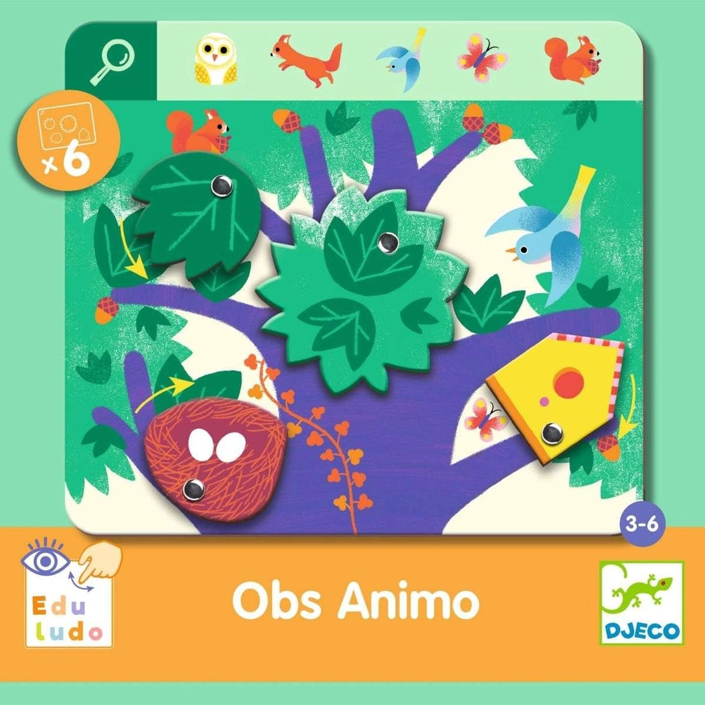 Djeco Lernspiel Obs Animo Such- und Findespiel ab 3 Jahren