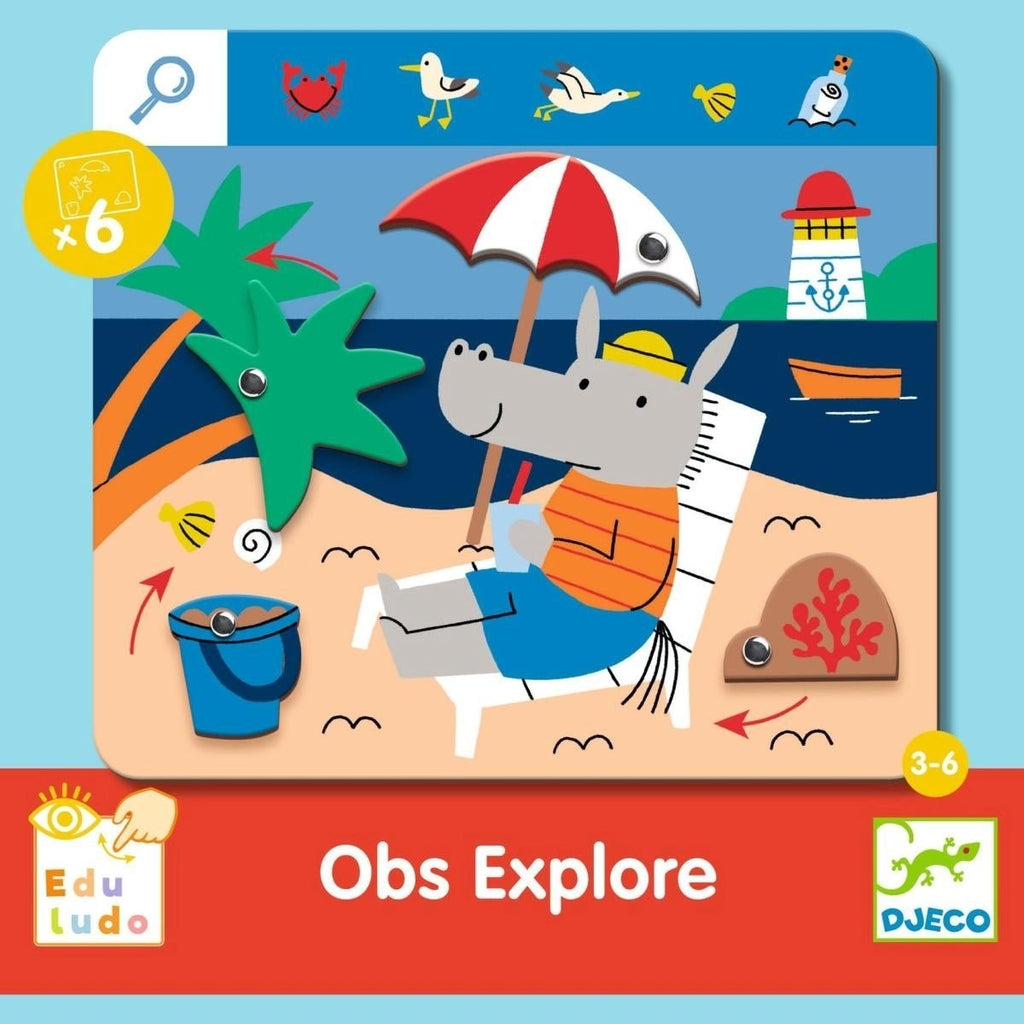Djeco Lernspiel Obs Explore Suchspiel ab 3 Jahren
