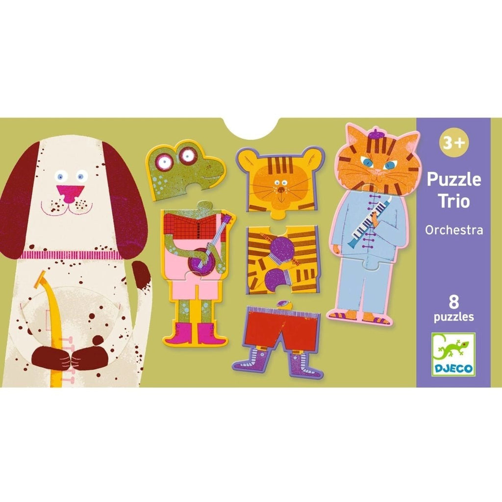 Djeco Puzzle Trio Orchester – Lernspiel ab 3 Jahren
