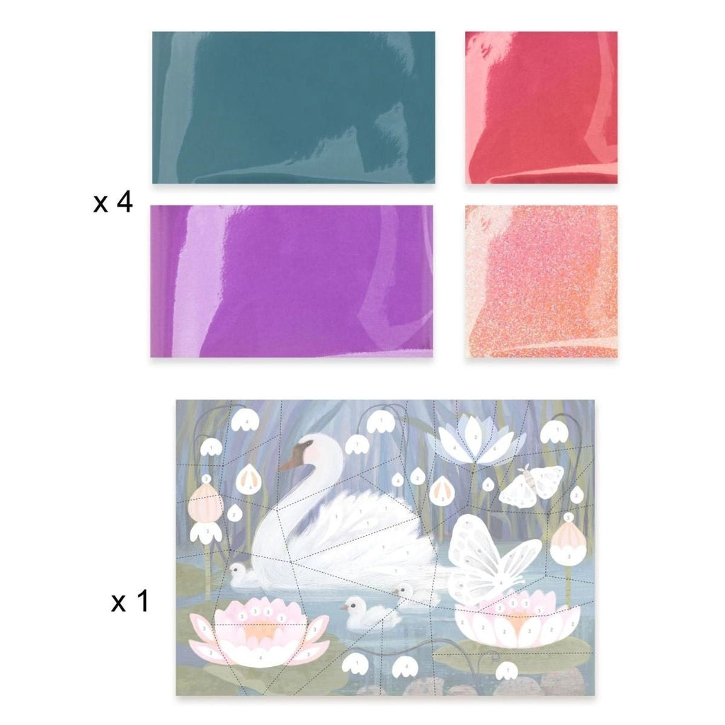 Djeco Set mit Malfarben, Stempeln und 3D-Tiermodellen
