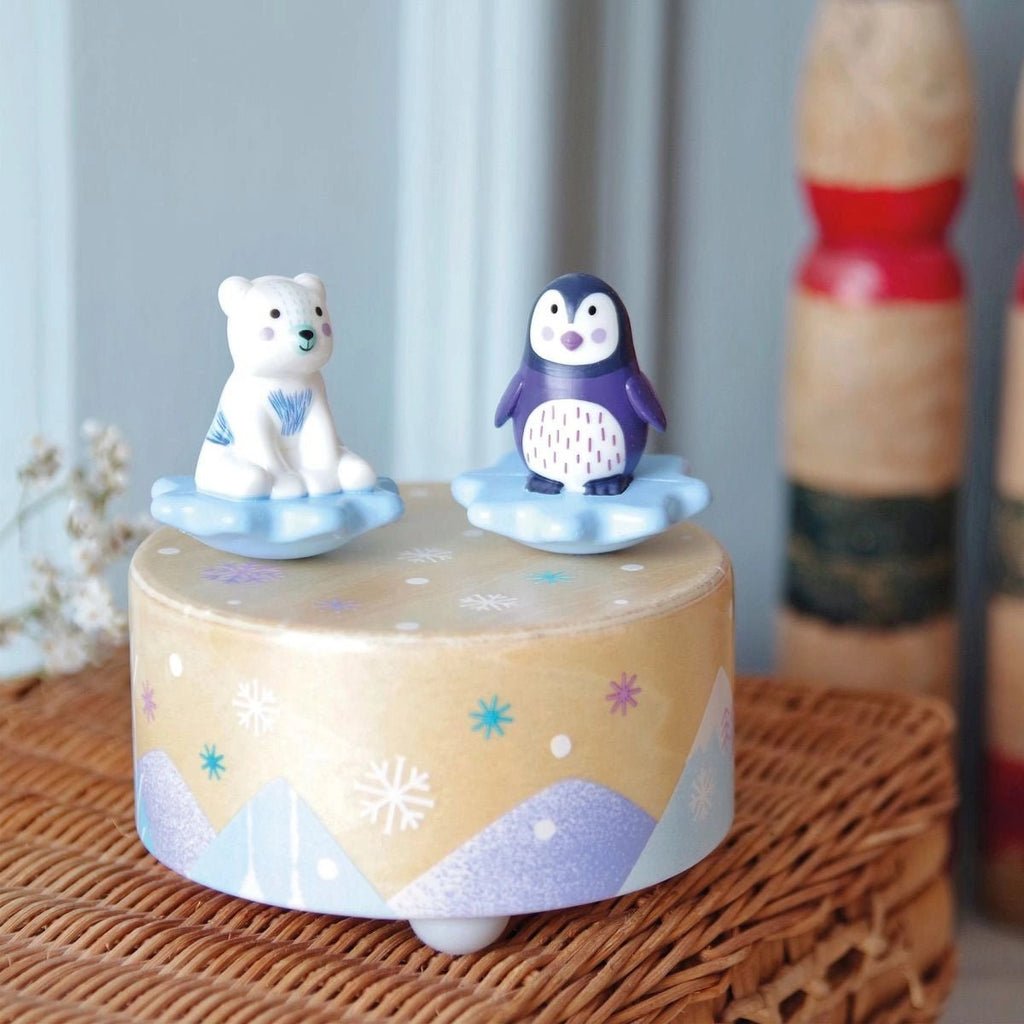 Magnetische Spieluhr Djeco – Eisbär & Pinguin tanzen
