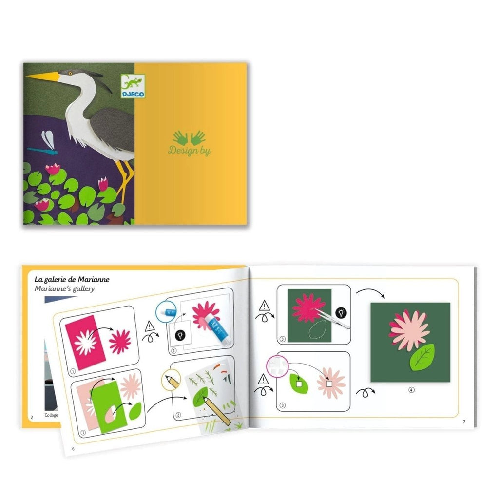 Djeco 3D Papierkunst – Bastelset mit Laserzuschnitt & Rubbelbildern
