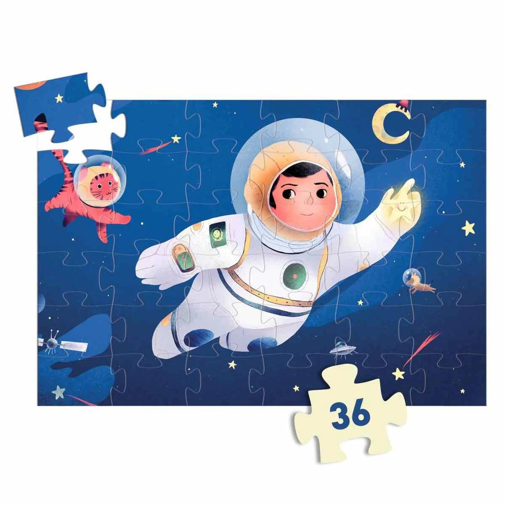 Djeco Kinderpuzzle – Astronaut & Weltall ab 4 Jahren
