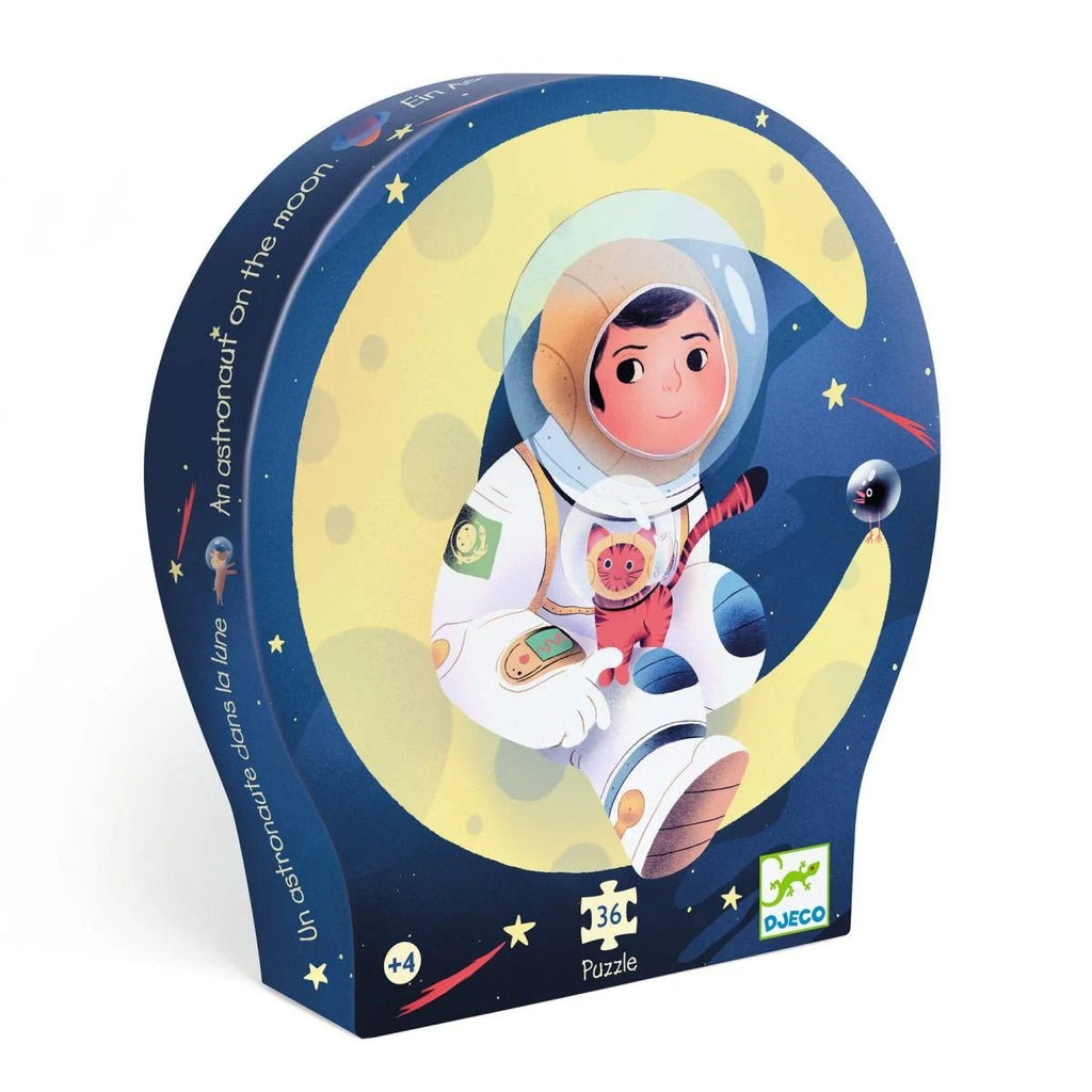 Djeco Puzzle Astronaut – Silhouettenbox mit 36 Teilen
