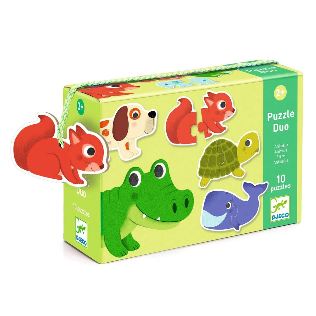 Djeco Puzzle Duo Tiere – Lernspiel für Kinder ab 2 Jahren
