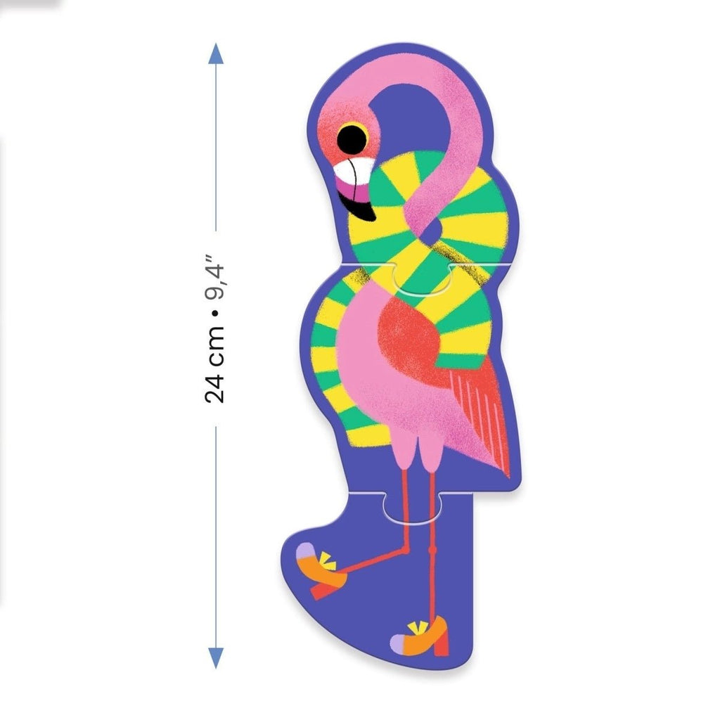 Djeco Puzzle Trio Savanne – Zuordnungsspiel mit 8 Tierpuzzles
