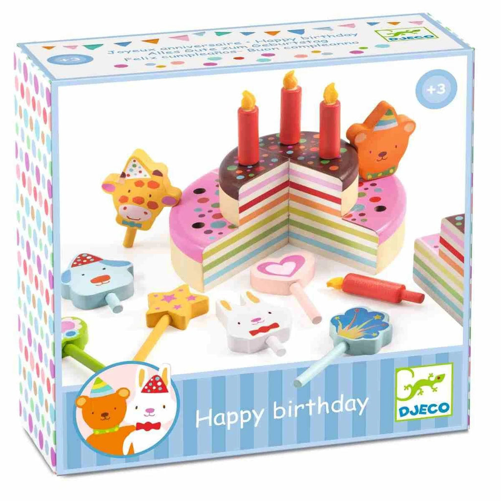 Djeco Rainbow Cake – Holzspielzeug mit Kerzen & Accessoires
