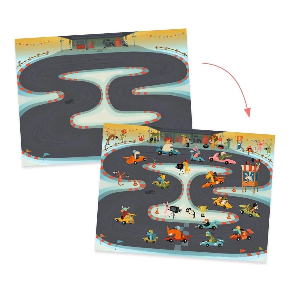 Djeco Rubbelbilder Asphalt – Bastelset mit über 100 Motiven
