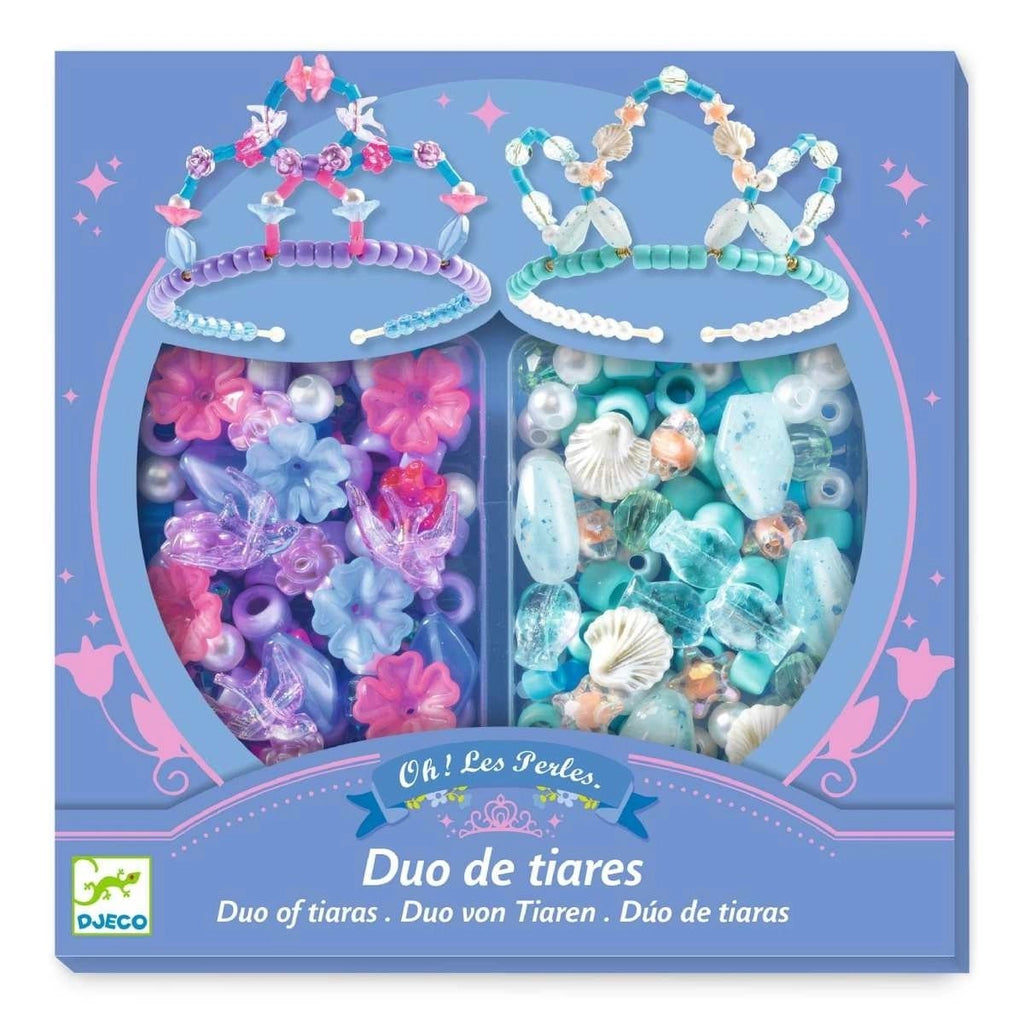 Tiaras Blau – Djeco Bastelset für Kinder mit Perlen & Haarreifen
