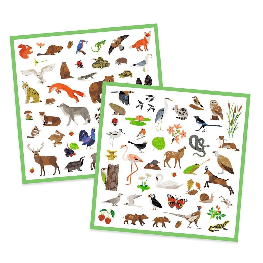 Sticker-Set Tiere – Djeco Sticker Tierwelt Europas
