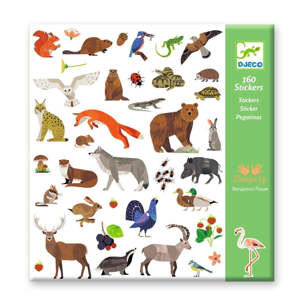 Djeco Sticker Tierwelt – 160 Tiersticker ab 4 Jahren
