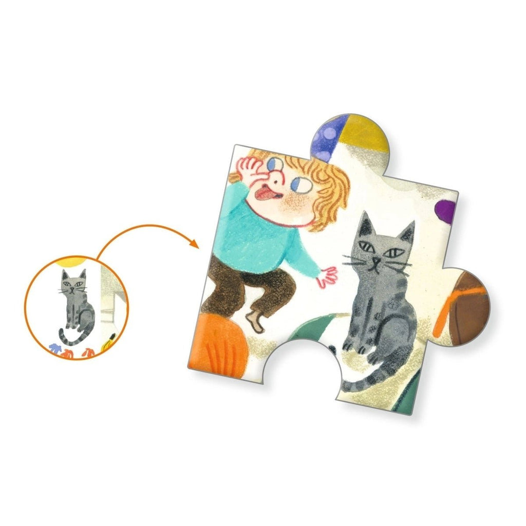 Kinder Wimmelpuzzle Geburtstag – Djeco Puzzle mit Poster
