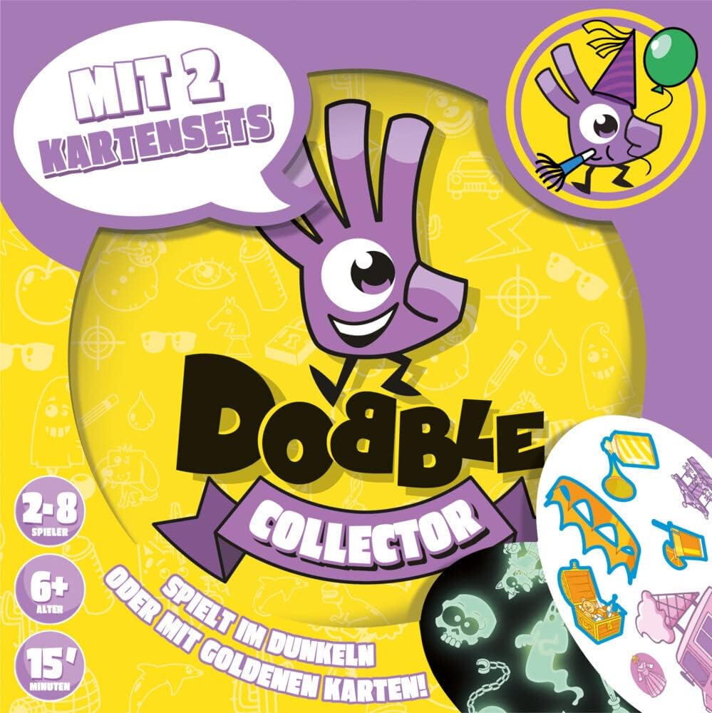 Dobble Collector Partyspiel Karten und Dose
