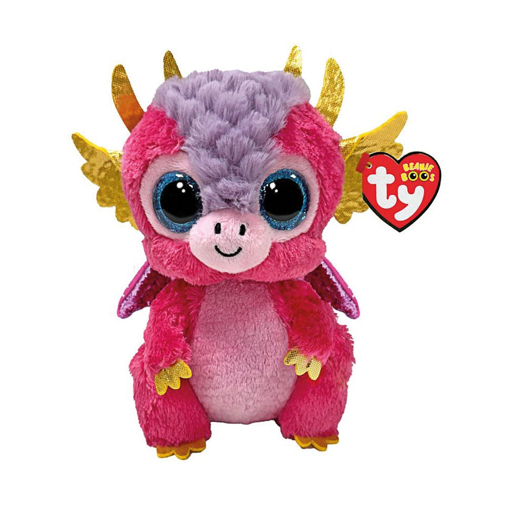 Ty Beanie Boos Drache Mia auf weißem Hintergrund

