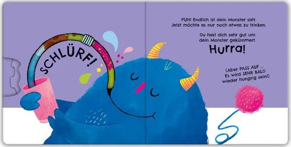 Füttere dein Monster Spielbuch mit leicht drehbarem Rad
