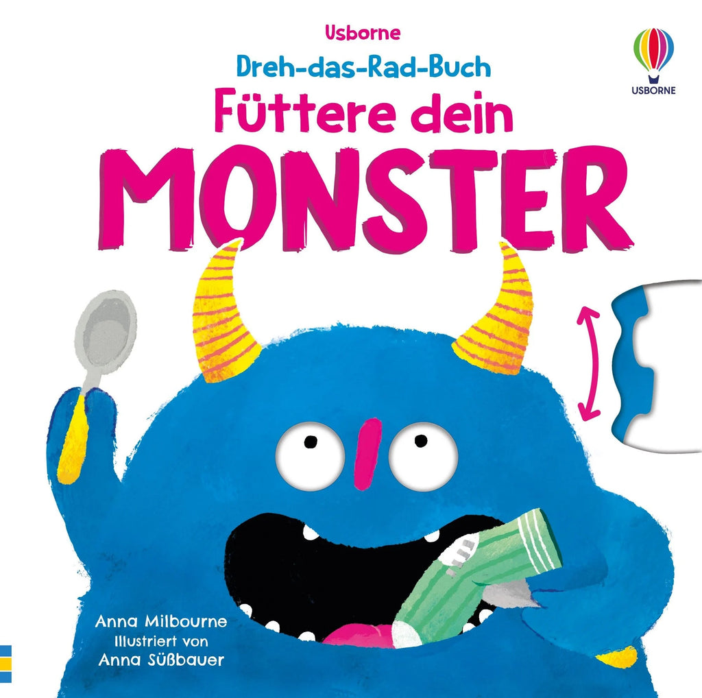 Dreh-das-Rad-Buch Füttere dein Monster interaktives Kinderbuch
