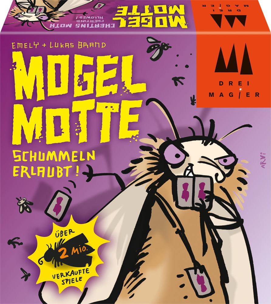 Mogel Motte Kartenspiel Drei Magier ab 7 Jahren, Schummelspiel mit Spaßfaktor