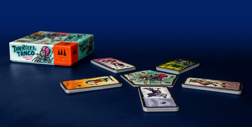 Tarantel Tango Kartenspiel mit Tierkarten und Reaktionsmechanik