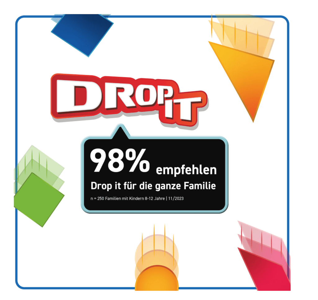DROP IT Spiel ab 8 Jahren – Taktik- & Geschicklichkeitsspiel für 1–4 Personen