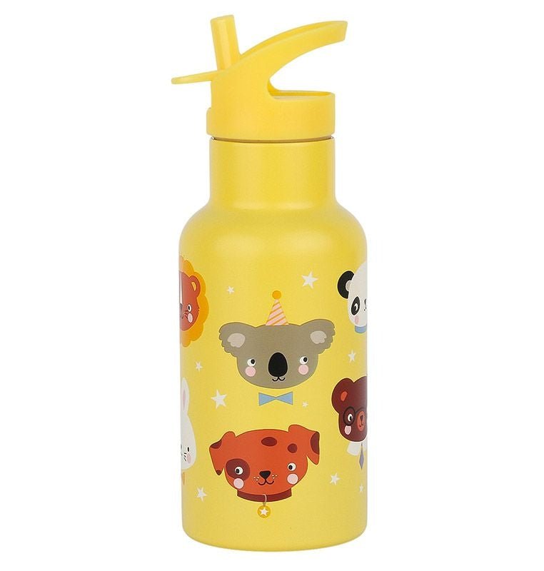 Edelstahl Trinkflasche Tierfreunde gelb 350 ml Kinder