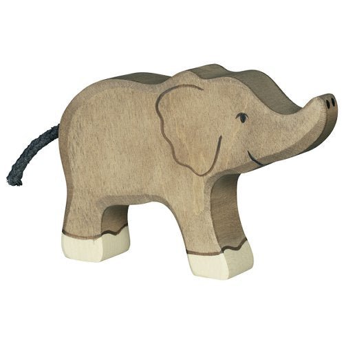 Elefant, klein, Rüssel hoch - Holztiger