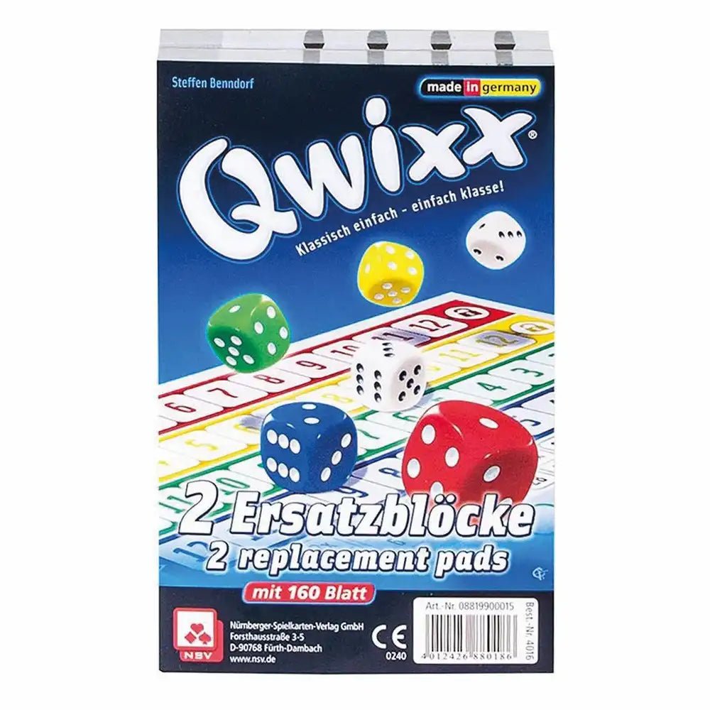 Qwixx Ersatzblöcke 2x80 Blatt von Schmidt Spiele