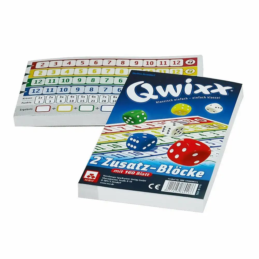 Ersatzblöcke Qwixx 160 Blatt Würfelspiel Zubehör