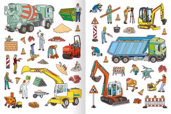 Erstes Stickern Baustelle - Ars Edition
